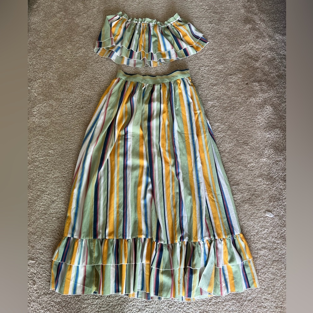 Two piece skirt and top combo